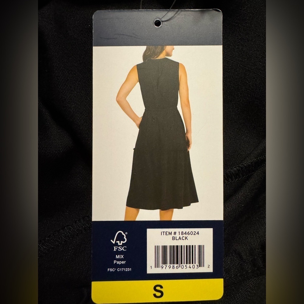 Lands' End Sleeveless Tiered Lycocell Dress - Picture 12 of 13